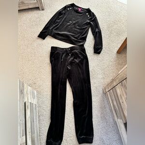 Lilly Pulitzer Black Velour Track Set